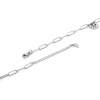 Picture of Eco-friendly 304 Stainless Steel Simple Paperclip Chain Anklet Silver Tone With Lobster Claw Clasp And Extender Chain Round Initial Alphabet/ Capital Letter Message " A-Z " 22cm(8 5/8") long