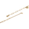 Picture of 1 Piece Vacuum Plating 304 Stainless Steel Simple Paperclip Chain Anklet 18K Gold Plated With Lobster Claw Clasp And Extender Chain Round Initial Alphabet/ Capital Letter Message " A-Z " 22cm(8 5/8") long