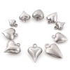 Picture of Eco-friendly 304 Stainless Steel Charms Silver Tone Heart 3D