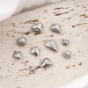 Picture of Eco-friendly 304 Stainless Steel Charms Silver Tone Heart 3D