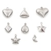 Picture of Eco-friendly 304 Stainless Steel Charms Silver Tone Pentagram Star 3D