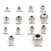 Picture of Eco-friendly 304 Stainless Steel Beads For DIY Jewelry Making Silver Tone Texture