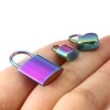 Picture of Eco-friendly Vacuum Plating 304 Stainless Steel Charms Multicolor Lock
