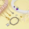 Picture of Eco-friendly Vacuum Plating 304 Stainless Steel Charms Multicolor Lock