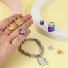 Picture of Eco-friendly Vacuum Plating 304 Stainless Steel Charms Multicolor Lock