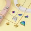 Picture of Eco-friendly Vacuum Plating 304 Stainless Steel Valentine's Day Pendants Multicolor Heart