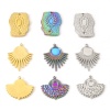 Picture of Eco-friendly Vacuum Plating 304 Stainless Steel Charms Multicolor Geometric