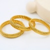 Picture of Eco-friendly Vacuum Plating Stylish Simple 18K Real Gold Plated 304 Stainless Steel Snake Chain Elastic Bangles Bracelets For Women Party
