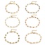 Immagine di Placcatura Sottovuoto Ecologica 304 Acciaio Inossidabile Religione Catena a Maglia Fatta a Mano Braccialetti 18K Oro Placcato Multicolore Malocchio Smalto 17.5cm Lunghezza, 1 Pz