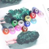 Picture of Resin European Style Large Hole Charm Beads Multicolor Round Glow In The Dark Luminous 14mm x 9mm