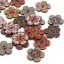 Picture of Natural Wood Ethnic Sewing Buttons Scrapbooking 2 Holes Flower At Random Color At Random