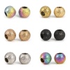 Immagine di Ecologico 201 Acciaio Inossidabile Perline per la Creazione di Gioielli con Ciondoli Fai-da-te Tondo Multicolore Polvere di Stelle 4mm Dia., 10 Pz