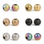 Image de Perles pour DIY Fabrication de Bijoux de Charme en 201 Acier Inoxydable Respectueux de la Nature Rond Multicolore Amas Stellaire env. 5mm Dia., 10 Pcs