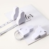Image de Outil de Mesure de Ruban Couture Règle de Mesure Portable en ABS Blanc 8.3cm x 5.6cm, 1 Pièce