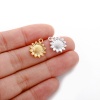 エコフレンドリー 304ステンレス鋼 チャーム ヒマワリ 多色 15mm x 13mm、 1 個 の画像