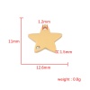 Picture of Eco-friendly 304 Stainless Steel Galaxy Charms Multicolor Pentagram Star Clear Rhinestone 13mm x 11mm