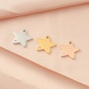 Picture of Eco-friendly 304 Stainless Steel Galaxy Charms Multicolor Pentagram Star Clear Rhinestone 13mm x 11mm