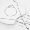 Picture of Eco-friendly 304 Stainless Steel Valentine's Day Link Chain Anklet Silver Tone Heart 24cm - 22cm long