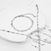 Picture of Eco-friendly 304 Stainless Steel Link Chain Anklet Silver Tone Geometric 24cm - 22cm long