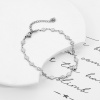 Picture of Eco-friendly 304 Stainless Steel Link Chain Anklet Silver Tone Leaf Lightning 24cm - 22cm long