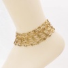 Picture of 1 Piece Vacuum Plating 304 Stainless Steel Link Chain Anklet 18K Gold Plated Geometric 24cm - 22cm long