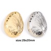 Picture of Brass Charms Real Gold Plated Shell 3D 29mm x 20mm