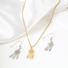 Picture of Brass Charms Real Gold Plated Dream Catcher Feather Hollow 24mm x 9mm