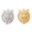 Immagine di Ottone Charms Lupo Vero Oro Placcato 18.5mm x 14mm, 2 Pz