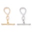 Immagine di Ottone Alternare Fermagli Simbolo di Infinito Vero Oro Placcato Micro Spianare Trasparente Cubic Zirconiae 22mm x 10mm, 1 Serie