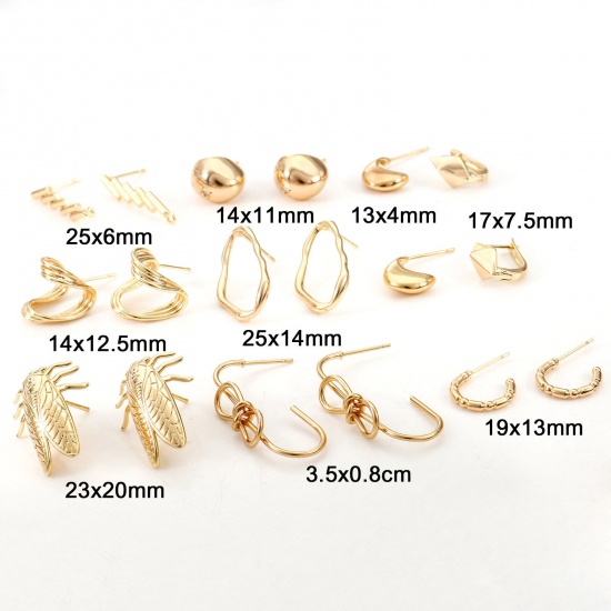 Picture of Brass Earring Accessories Real Gold Plated