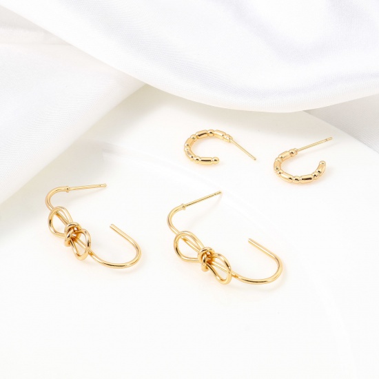 Picture of Brass Earring Accessories Real Gold Plated