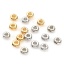 Immagine di Ottone Perline per la Creazione di Gioielli con Ciondoli Fai-da-te Vero Oro Placcato Tondo Intagliato Circa 3mm Dia, 20 Pz