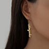 Изображение Customized Fashion Stainless Steel Name Earrings Personalized Letter Pendant, 1 Pair