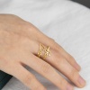 Picture of Stainless Steel Customized Name Personalized Letter Open Adjustable Rings Multicolor 1 Piece