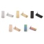 Immagine di Placcatura Sottovuoto Ecologica 304 Acciaio Inossidabile Orecchino a Bottone per Orecchio con Accessori per Connettori ad Anello Rettangolo Multicolore Crepa 20mm x 8mm, Posta/Filo Dimensione: (20 misura), 10 Pz