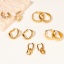 Immagine di Placcatura Sottovuoto Ecologica Retrò Elegante 18K Vero Oro Placcato 304 Acciaio Inossidabile Catena a Maglie Orecchino Per Donne Festa 1 Paio