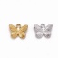 Image de Breloques en 304 Acier Inoxydable Respectueux de la Nature Insecte Papillon Multicolore 15mm x 12mm , 1 Pièce