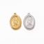 Picture of Eco-friendly 304 Stainless Steel Religious Charms Multicolor Oval Virgin Mary 23mm x 15mm
