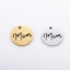 Picture of Eco-friendly 304 Stainless Steel Mother's Day Charms Multicolor Round Message " Mom " Hollow 12mm Dia.