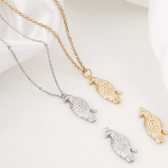 Picture of Brass Charms Real Gold Plated Eagle Animal 3cm x 1.2cm