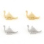 Immagine di Ottone Charms Dinosauro Vero Oro Placcato 13mm x 8mm, 5 Pz