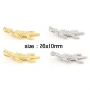 Picture of Brass Charms Real Gold Plated Crocodile Animal 3D 20mm x 20mm