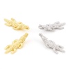 Picture of Brass Charms Real Gold Plated Crocodile Animal 3D 20mm x 20mm