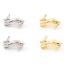 Immagine di Ottone Charms Coniglio Vero Oro Placcato 3D 13mm x 8mm, 2 Pz