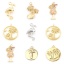 Immagine di Ottone Charms Fenicottero Vero Oro Placcato 3D 15.5mm x 9mm, 2 Pz