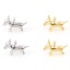 Immagine di Ottone Charms Cane Vero Oro Placcato 3D 12.5mm x 8mm, 5 Pz