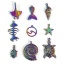 Picture of Zinc Based Alloy Ocean Jewelry Pendants Rainbow Color Plated Star Fish Conch Sea Snail