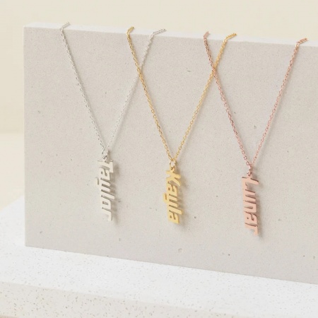 1 Unidad Acero Inoxidable Collar con Nombre Personalizado Colgante con Letra Personalizada Multicolor