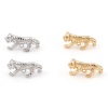Picture of Brass Charms Real Gold Plated Tiger Animal 3D 21mm x 11mm