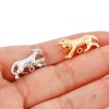 Picture of Brass Charms Real Gold Plated Tiger Animal 3D 21mm x 11mm